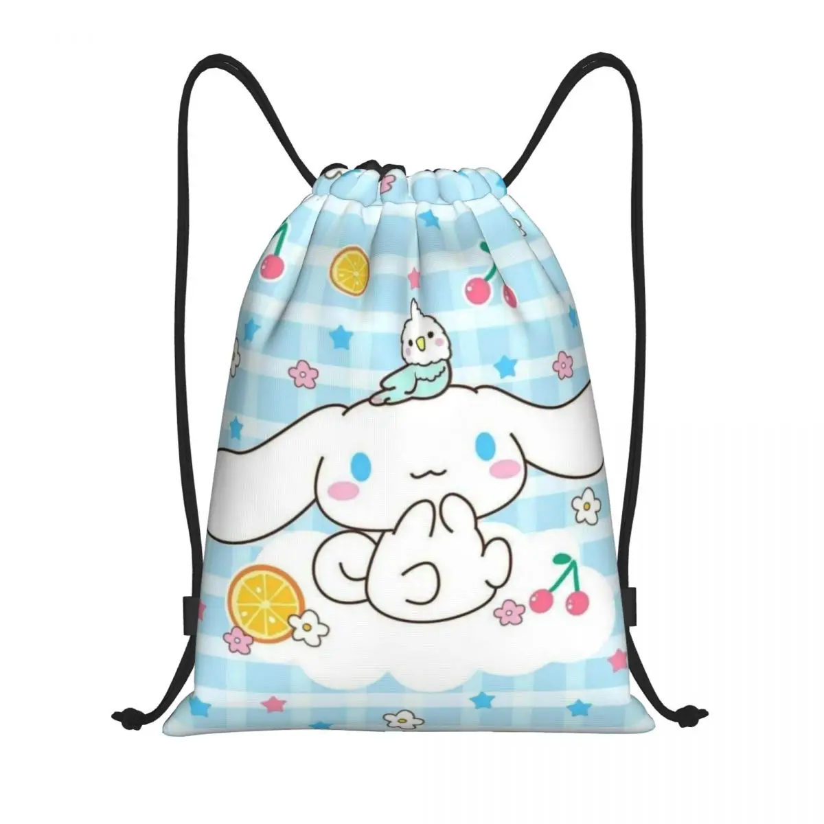 Impermeável Drawstring Mochila com Nome Personalizado, Saco De Armazenamento, Ginásio Organizador, Armazenamento, Fit para Praia, Natação, Esportes, Sanrio, Hello Kitty, Ao Ar Livre