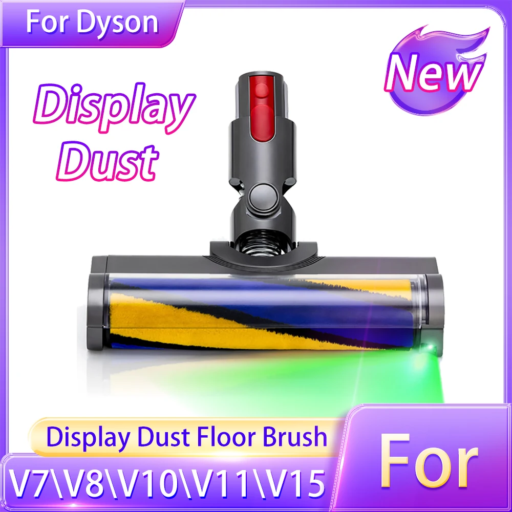 Compatible For Dyson V7 V8 V10 V11 V15 Spare Parts Upgraded Green Laser Lights Floor Vacuum Cleaner Soft Roller Head Accessories