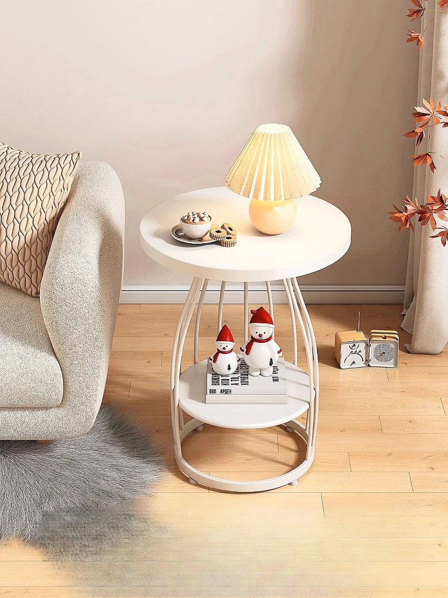 

French cream style mini small coffee table small apartment living room table light luxury modern simple sofa small side corner t