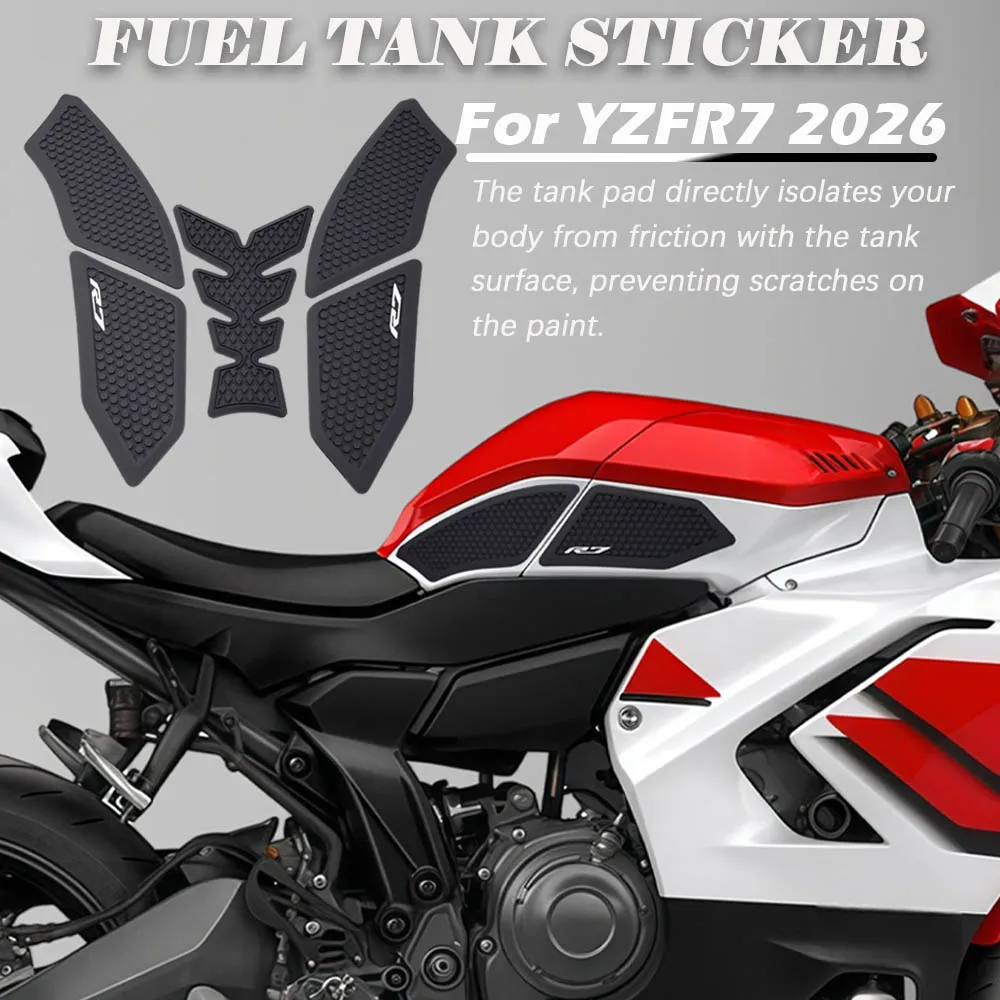 Motorcycle Accessories Fuel Tank Pad Fuel Tank Traction Pad Anti-slip side Non-slip Side Fuel Tank Pad For YZF R7 YZFR7 2026