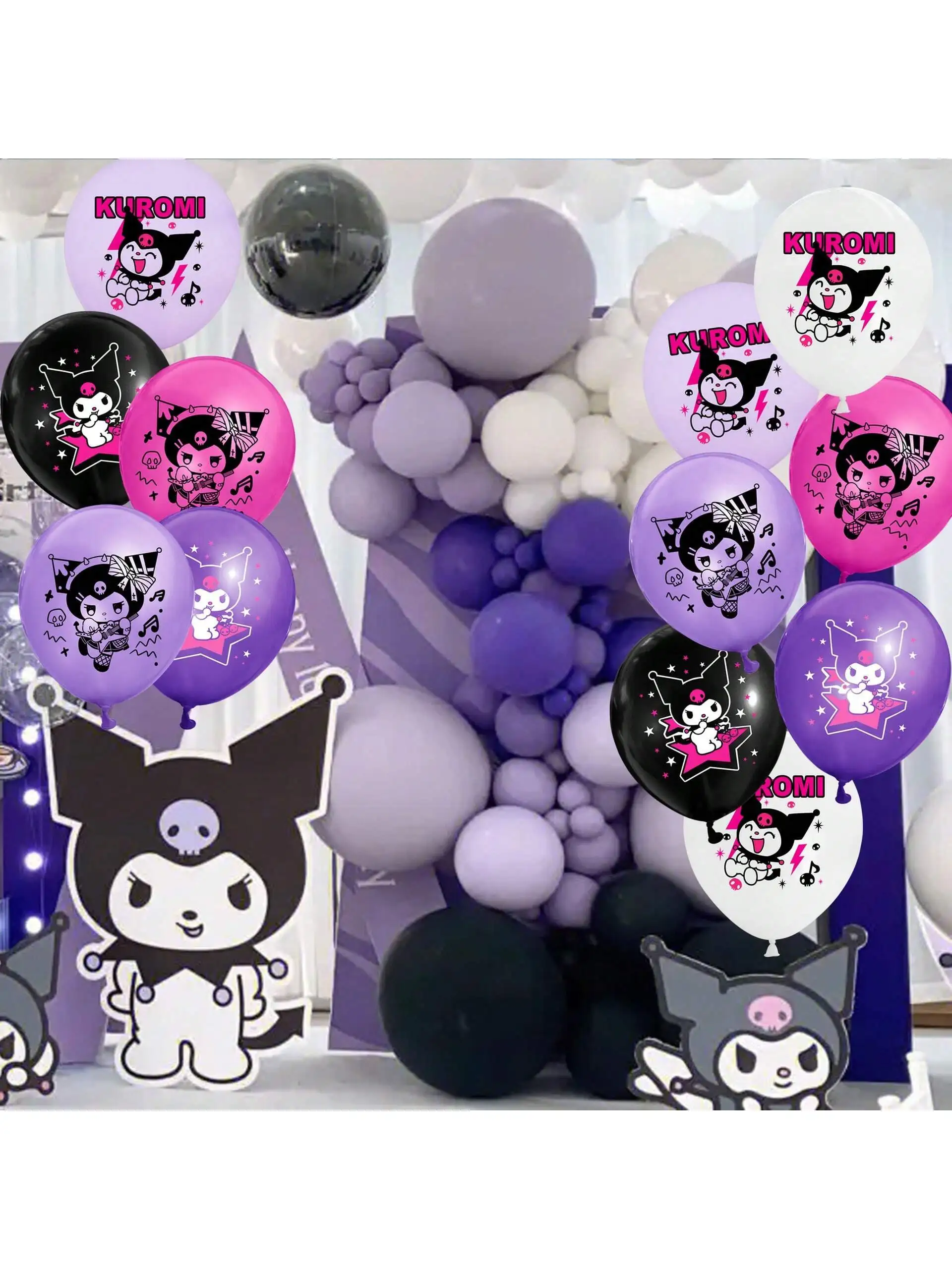 6/12 قطعة بالونات سانريو كورومي Kawaii أنيمي الكرتون لطيف حفلة عيد ميلاد بالونات اللاتكس لوازم الديكور بالجملة #4