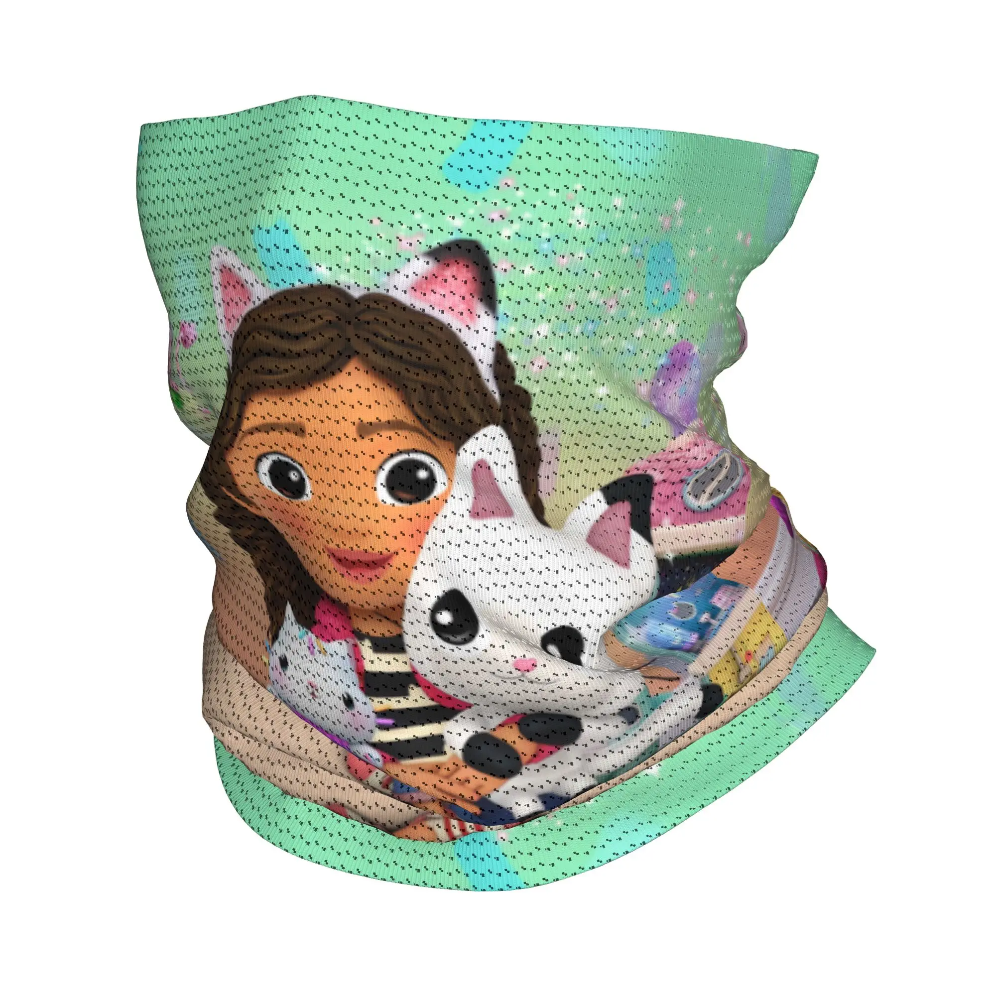 

Зимний ветрозащитный шарф-бандана Custom Gabbys Dollhouse для женщин, с защитой для лица, для катания на лыжах, с принтом Gabby Cat Pandy Paws, повязка на голову