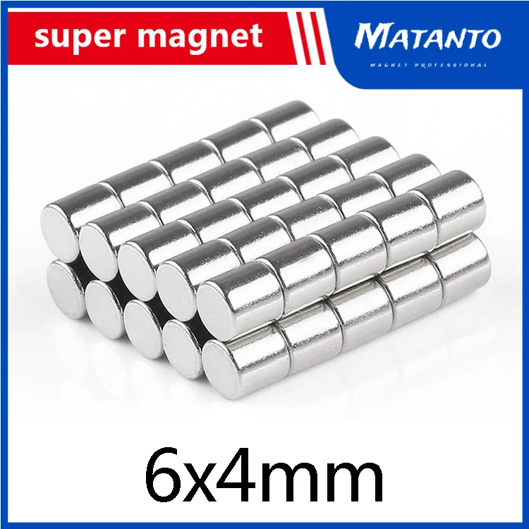 20/50/100pcs 6x4mm Permanent Small Round Magnet 6mmx4mm Neodymium Magnet Dia 6x4mm Mini Strong Magnetic Magnets 6*4mm