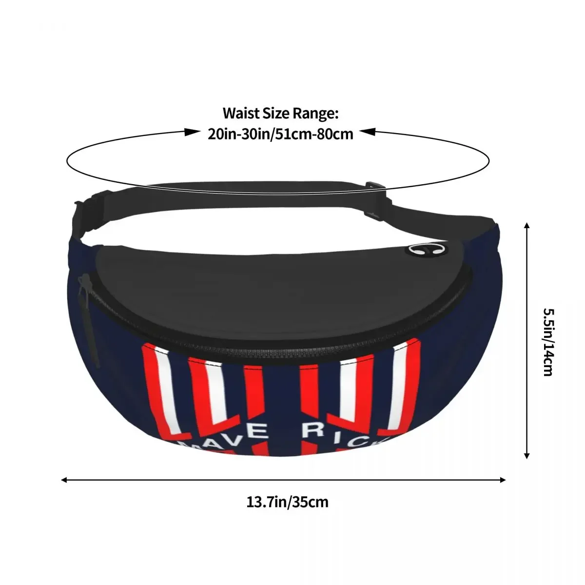 Top Gun Maverick Fanny Pack Kobiety Mężczyźni Niestandardowa torba na ramię Topgun do podróży Piesze wycieczki Telefon Saszetka na pieniądze