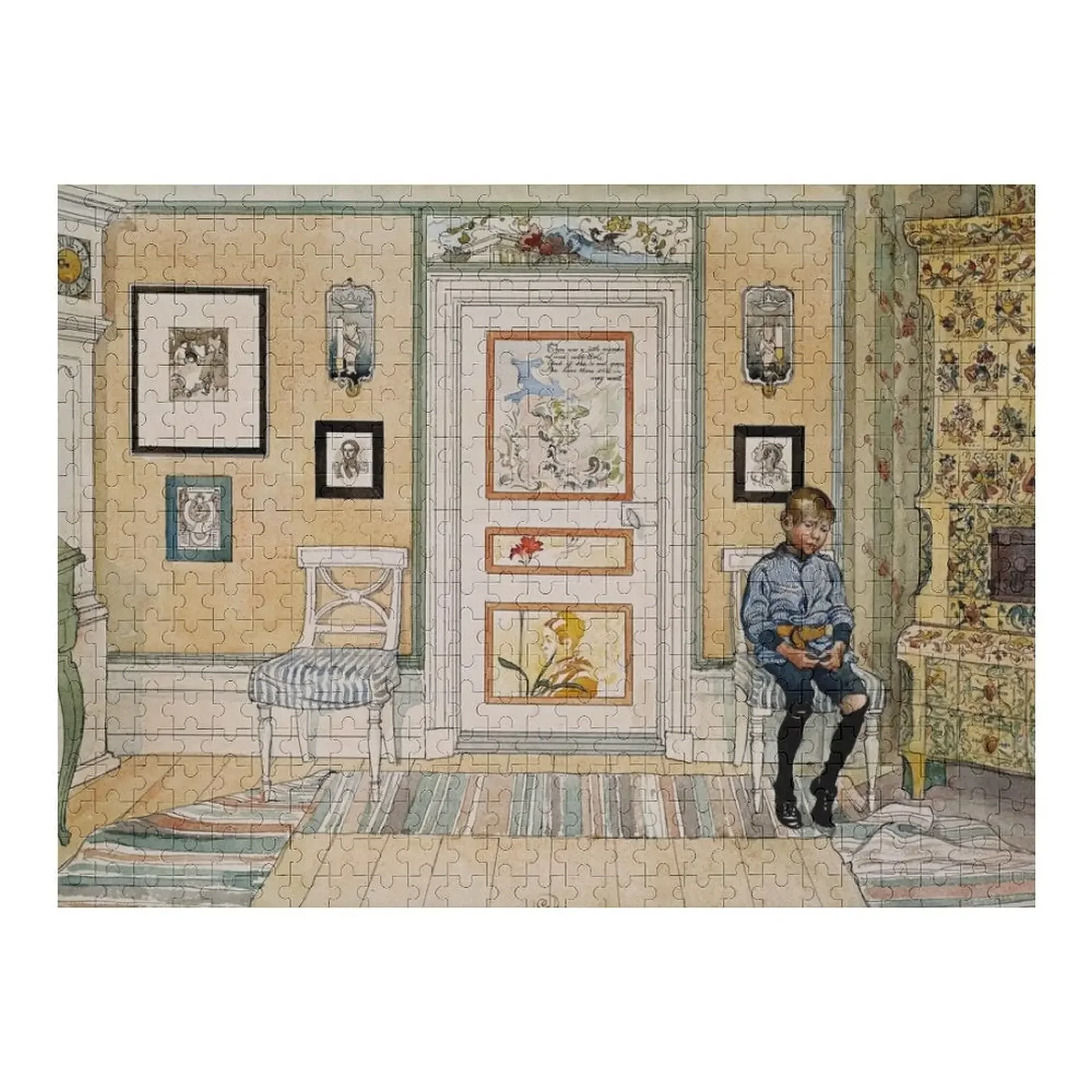 In the Corner - Carl Larsson Jigsaw Puzzle Puzzle personalizzato regalo in legno