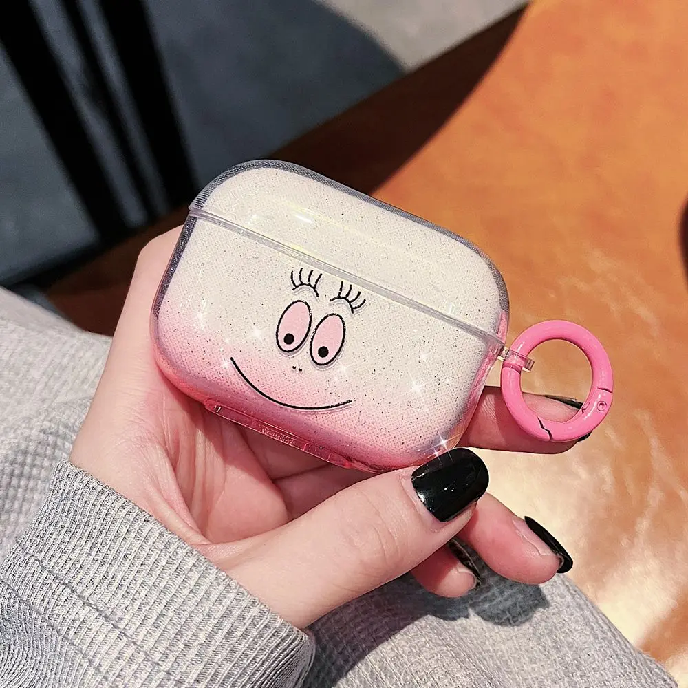 Gradient For AirPods Pro 2nd Case Flower Cartoon Soft Silicone Cover For AirPods 3 1 2 Girls Funny Smile Earphone Charging Box