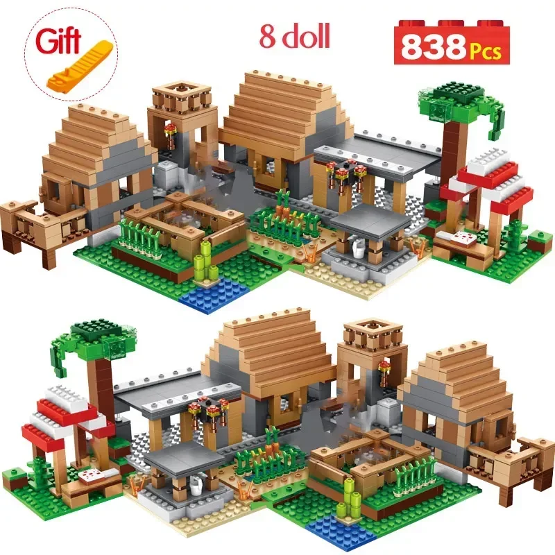 The Farm Cottage Building Blocks Technic Compatible My world Village House Figures Brick Toys for Children Gift