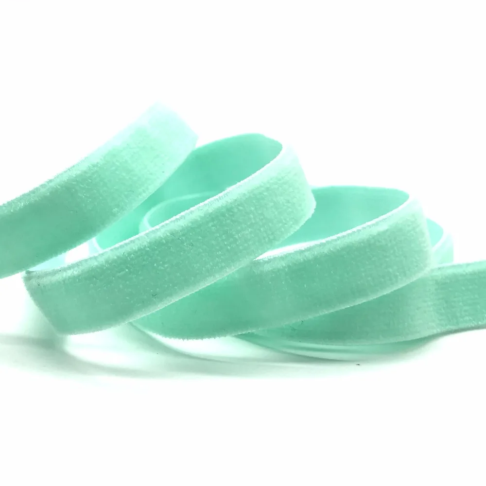 

10 Yards 1cm Soft Velvet Elastic Ribbon For DIY Sewing Headband Clips Bow Wedding Christmas Decoration 23 Colors
