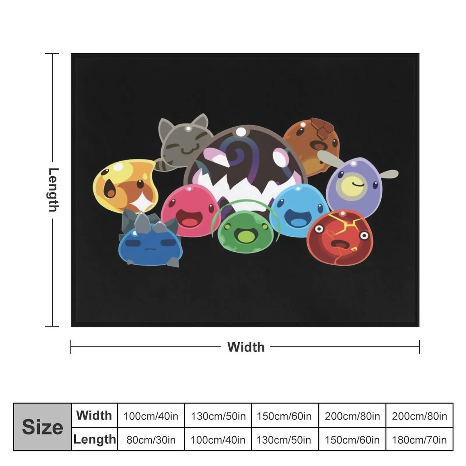 Slime Rancher Slimes Throw Blanket Multi-Purpose cosplay anime Thermals For Travel Blankets