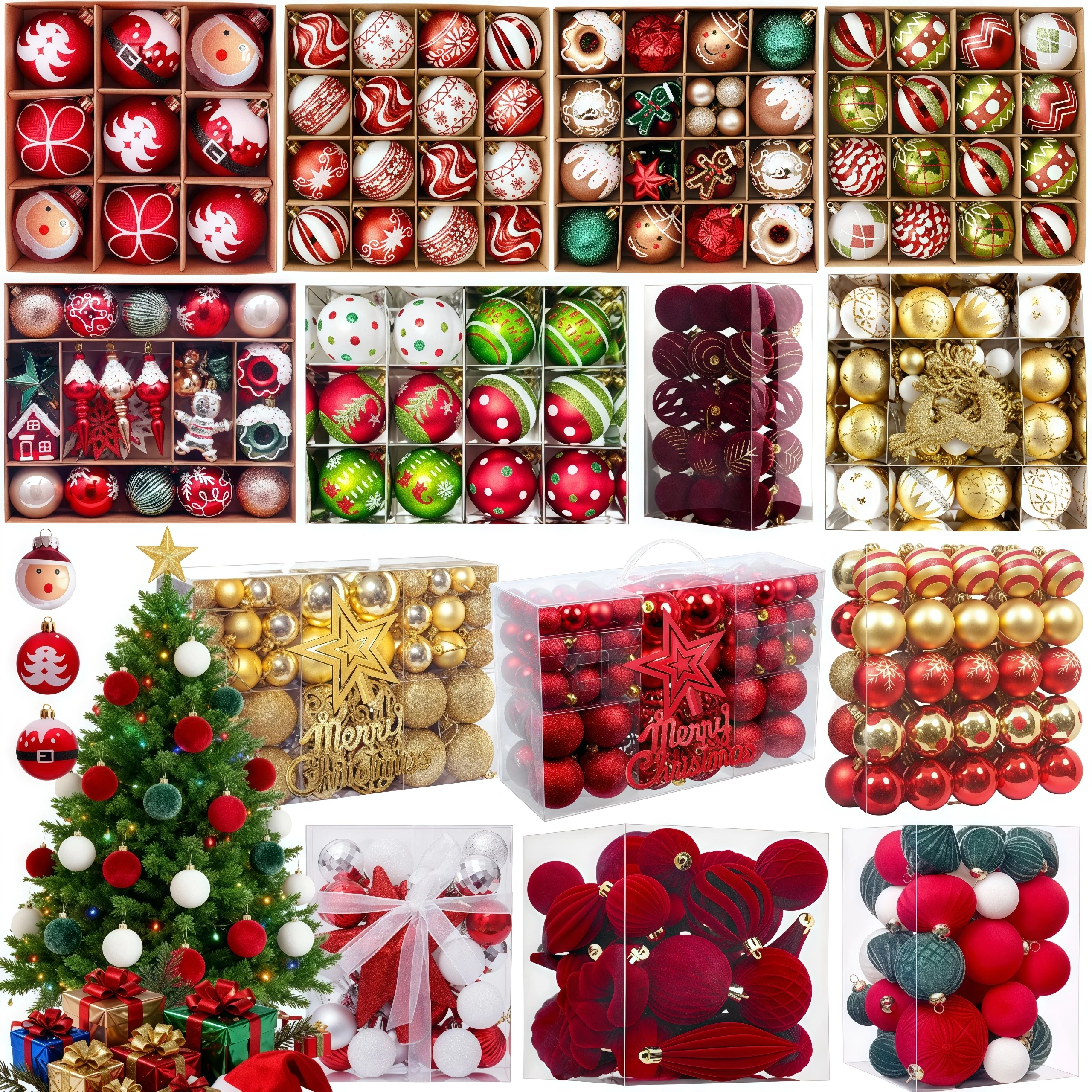 

Рождественские шары, елочные украшения, рождественские подвесные елочные подвески, домашняя вечеринка, декор для рождественской елки, новогодние подарки, украшение