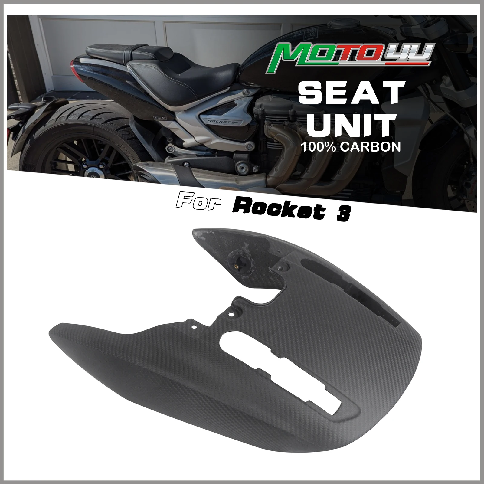 

For Triumph Rocket 3 RocketIII 2020 2021 2022 Carbon Fiber Seat Unit