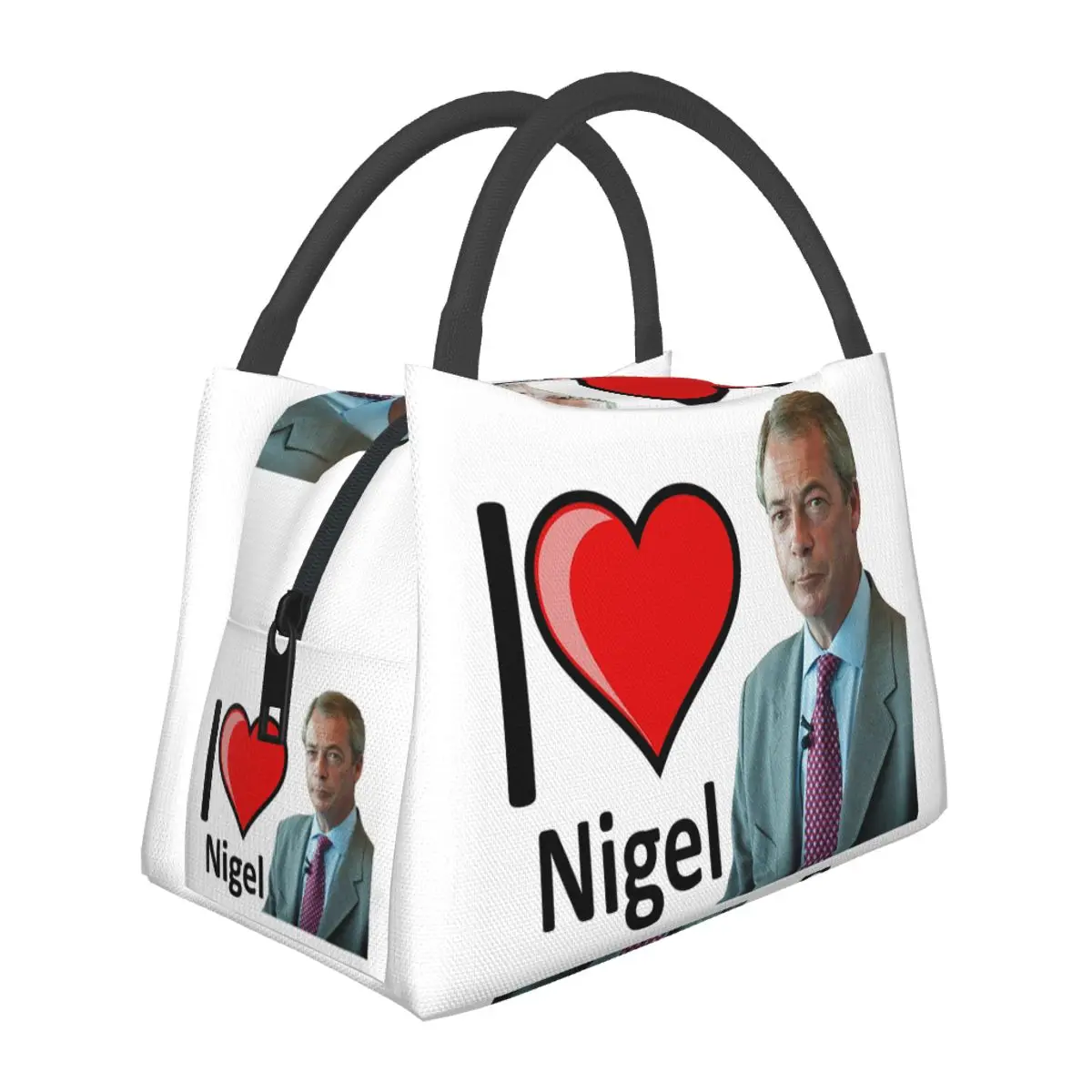 

Фантастическая сумка для обеда с дизайном I Love Nigel Farage для женщин, контейнер для хранения продуктов для пикника, термосумка-холодильник для еды