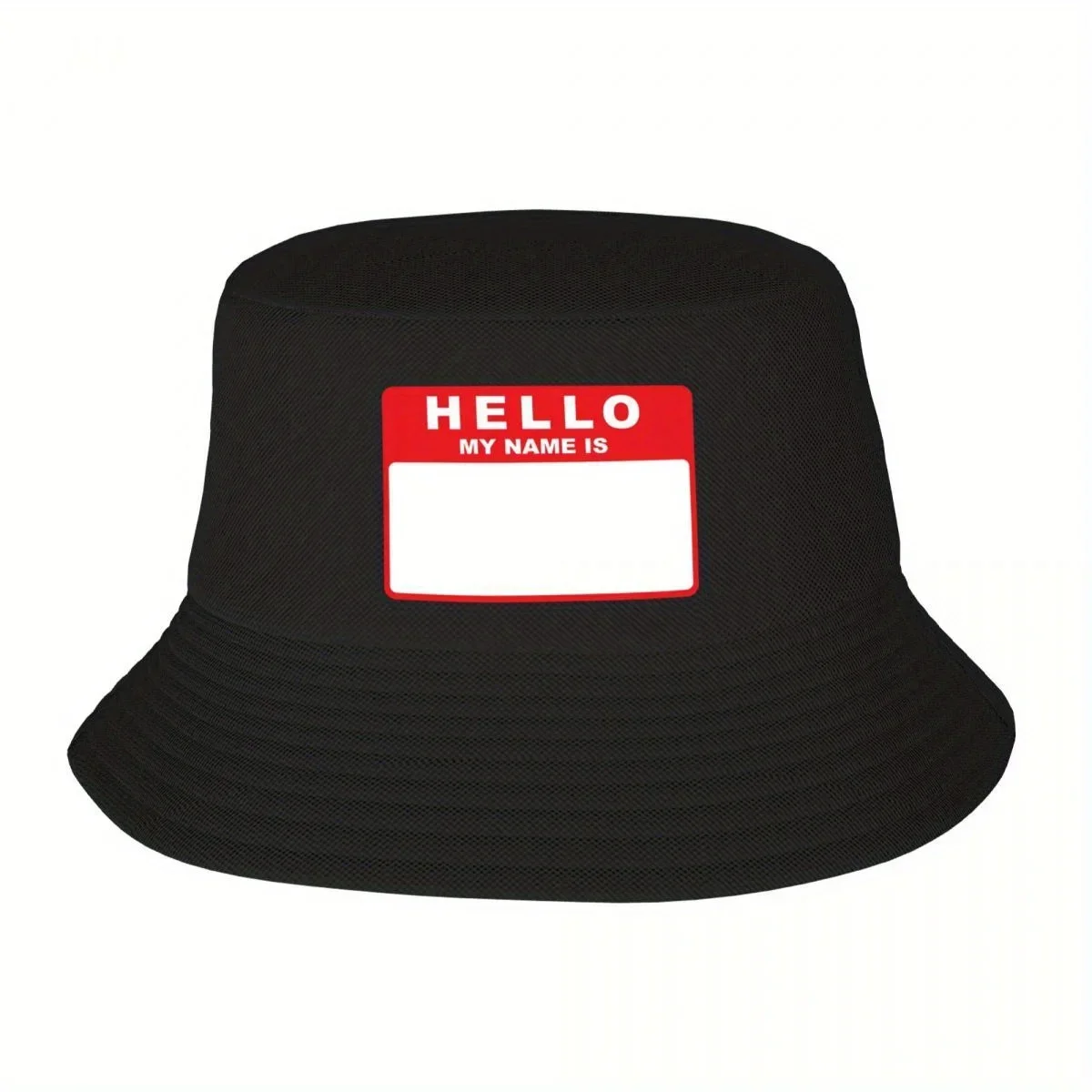 New Hello My Name Is (red) Bucket Hat Thermal Visor Rave Beach Outing Trucker Hat Men's Caps Women's