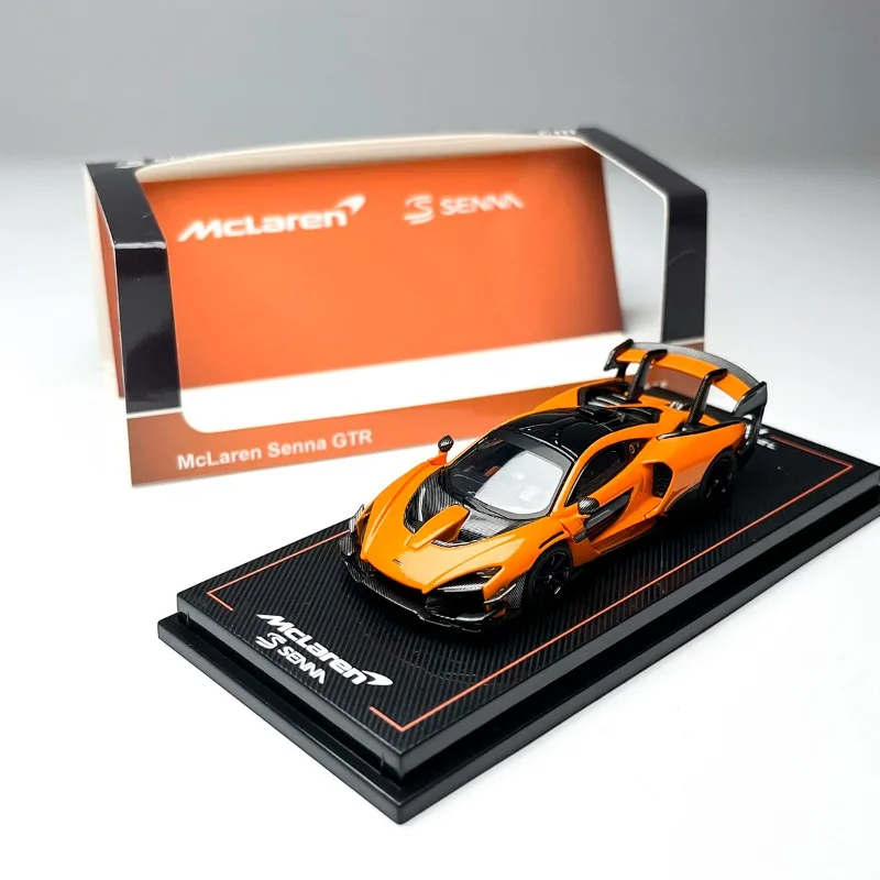 CM Model 1:64 McLaren Senna GTR die-cast simulation alloy car model, boys' room decoration toy, adult collection ornament.
