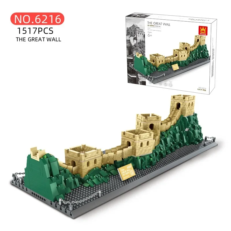 World\'s Famous Architecture Beijing Great Wall Building Blocks Model Historical Bricks Set Gift Toys Decoration For Kids Adults