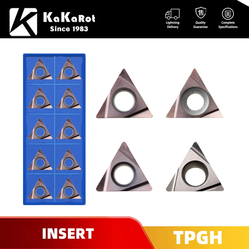 

KaKarot TPGH080202 TPGH080204 TPGH090202 TPGH090204 TPGH110302L-F TPGH110304L-F Cermet Carbide Inserts Boring Tools Turning Tool