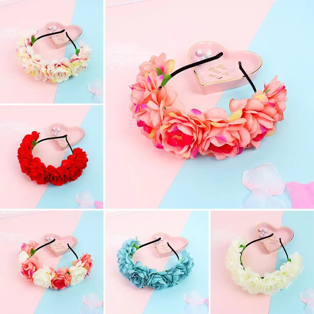 Bohemia Princess Hair Accessories Bride Headhoop Wedding Party Beach Headwear Women Flower Headband