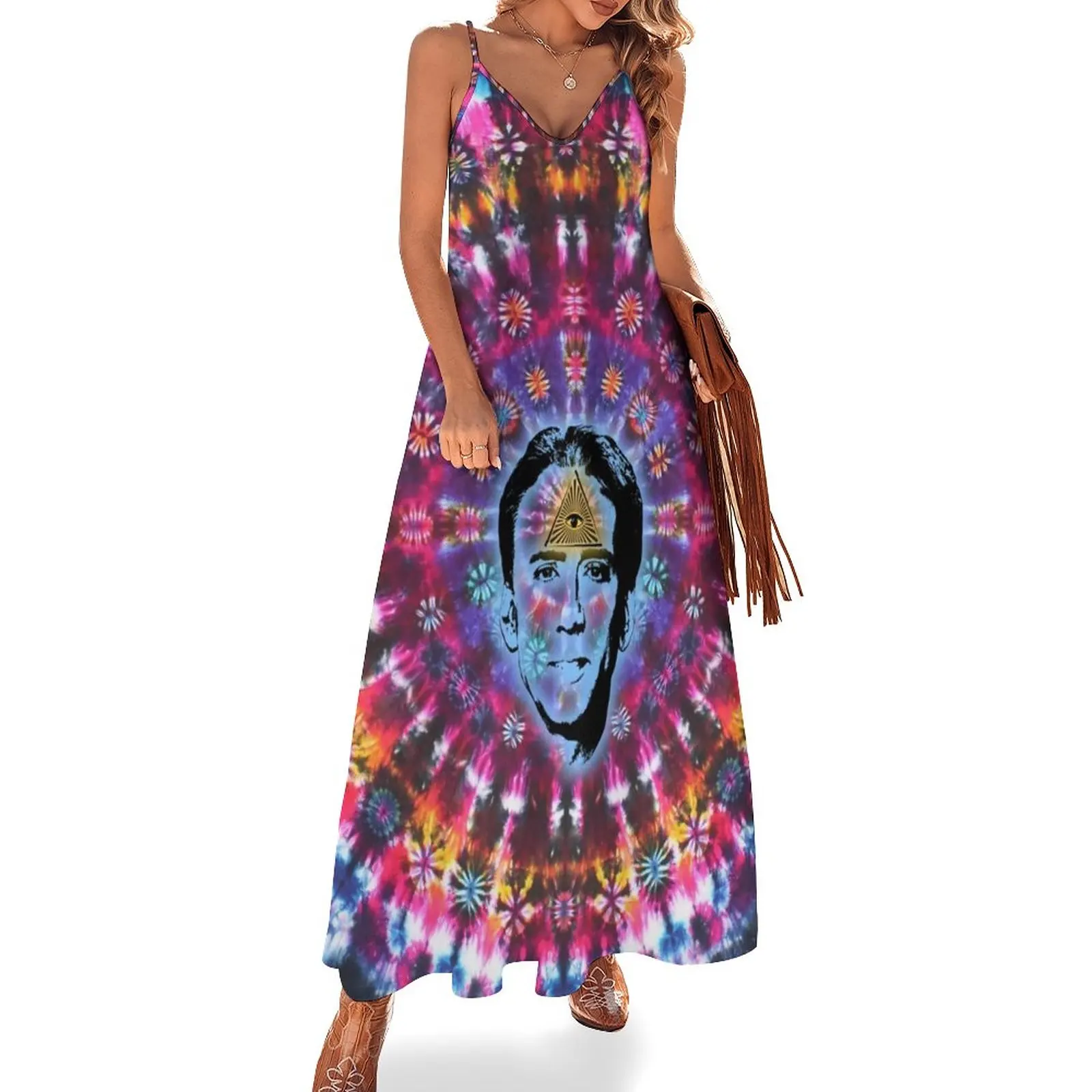 

Nicolas Cage Third Eye - Tie Dye Shambhala II Sleeveless Dress dresses summer woman 2024 summer dresses womens 2024