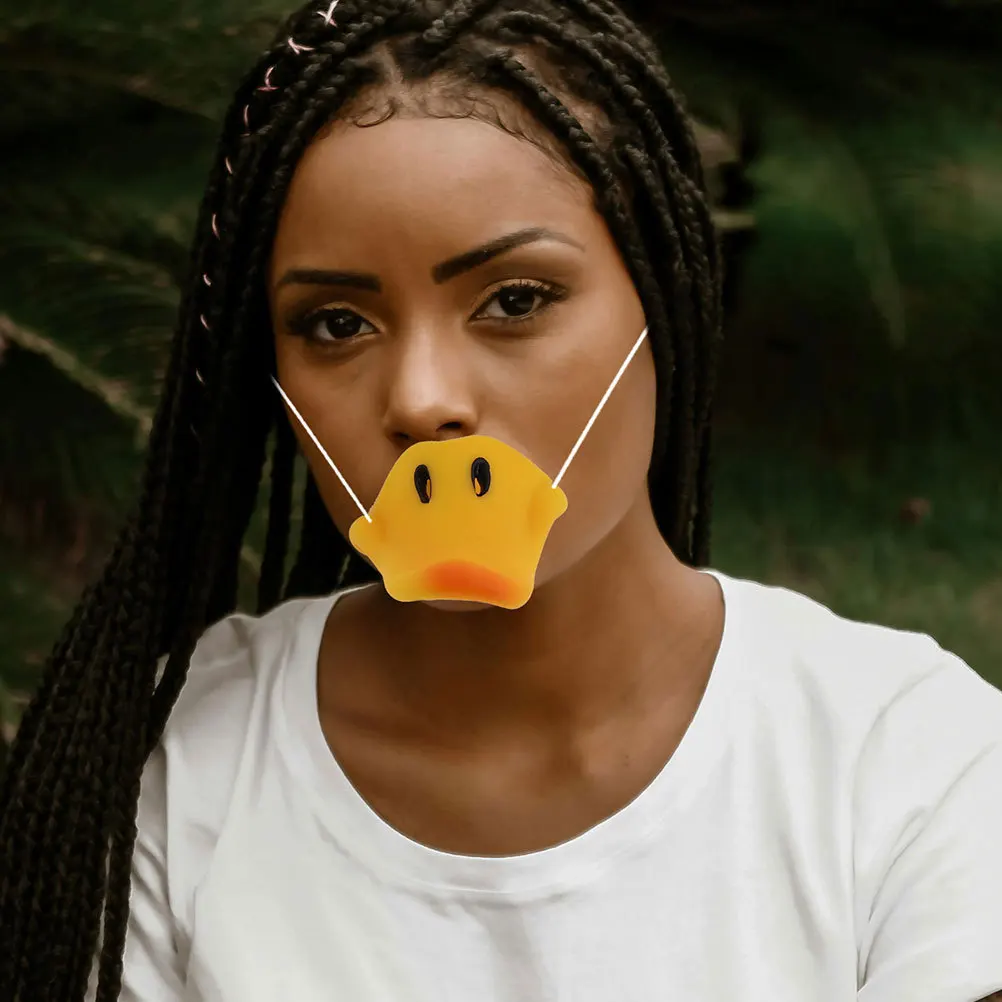 2 stuks neusmasker latex duck bill elastische band kostuum prop party halloween pasen aankleden dier neus