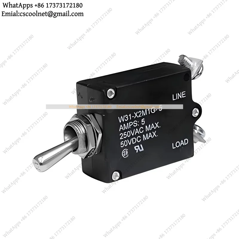 k3 W31-X2M1G-5 Thermal Circuit Breaker 5A 240V AC/DC Panel Mount Overload Protector Replacement
