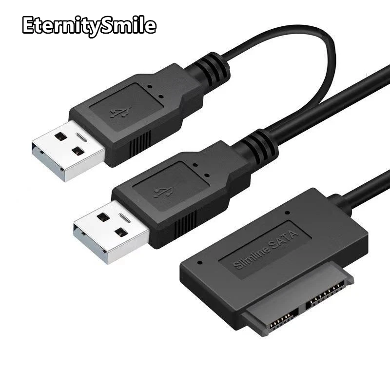 

Notebook optical drive SATA to USB adapter 6p + 7p SATA to USB2.0 easy drive cable