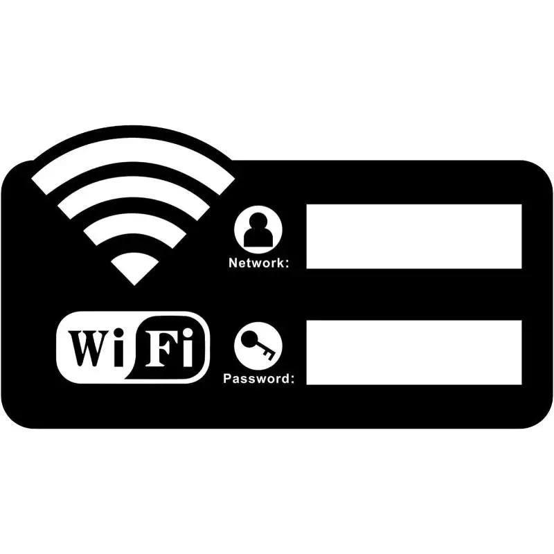 Fashion Stickers WiF Stickers WiFi Password Sign Minimalist Wireless Network Indicator Plaque Multi-Purpose Home Decor Accessor