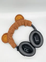 Bear ear beam protective sleeve Sony XM5 XM4 Bluetooth headset pure hand-crocheted wool head beam protective sleeve