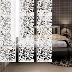 12/24pcs Hanging Screen Partition For Home Modern Hollow Room Divider With Metal Ring Pack DIY Curtain Panel Decor Wall Hotel