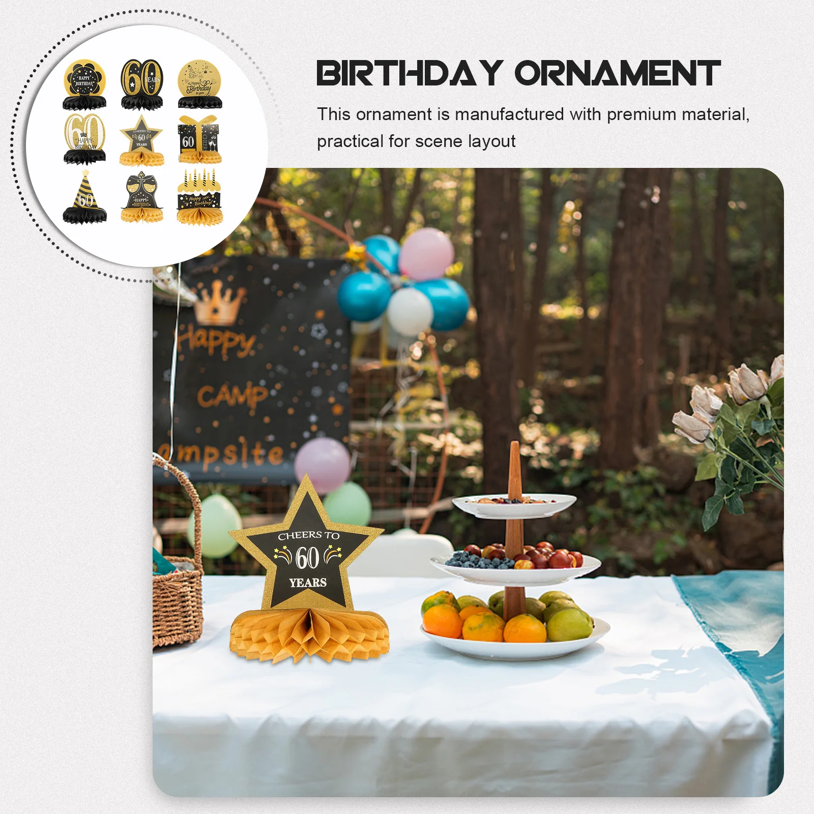 

Birthday Party Background Decor Paper Prop Craft Pendant Shaped Scene Birthday PhotoBackdropCelebration