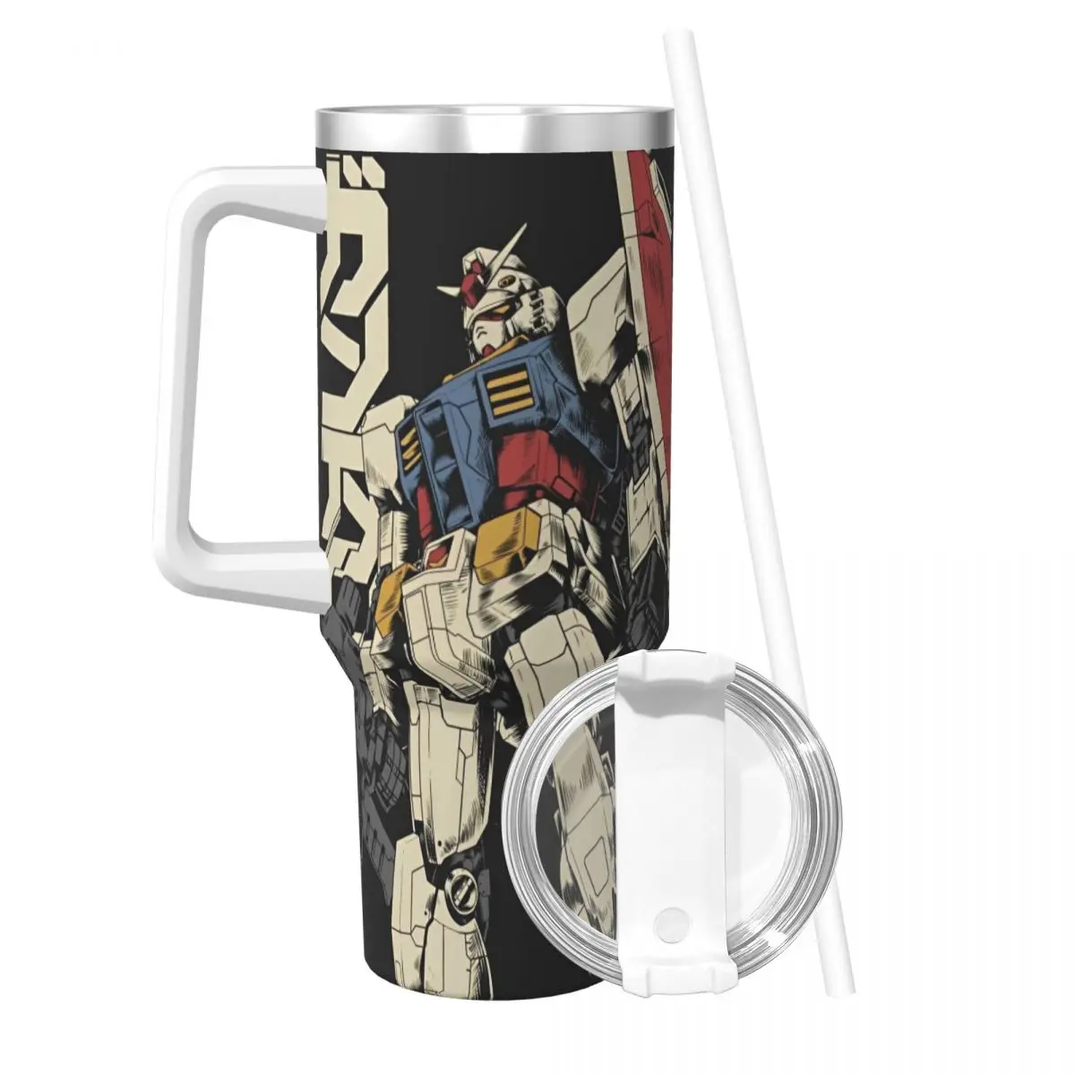 Gundam Tumbler Cartoon Robot Cold Drink Water Bottle Heat Preservation Stainless Steel Thermal Mug Custom DIY Travel Mugs Cup