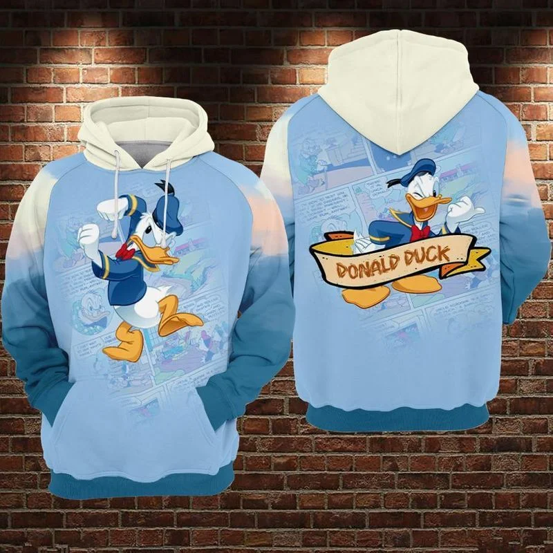 

Donald Duck Movie Disney Over Print 3d Zip Hoodie Fashion Disney 3D Hoodie Donald Duck Jacket