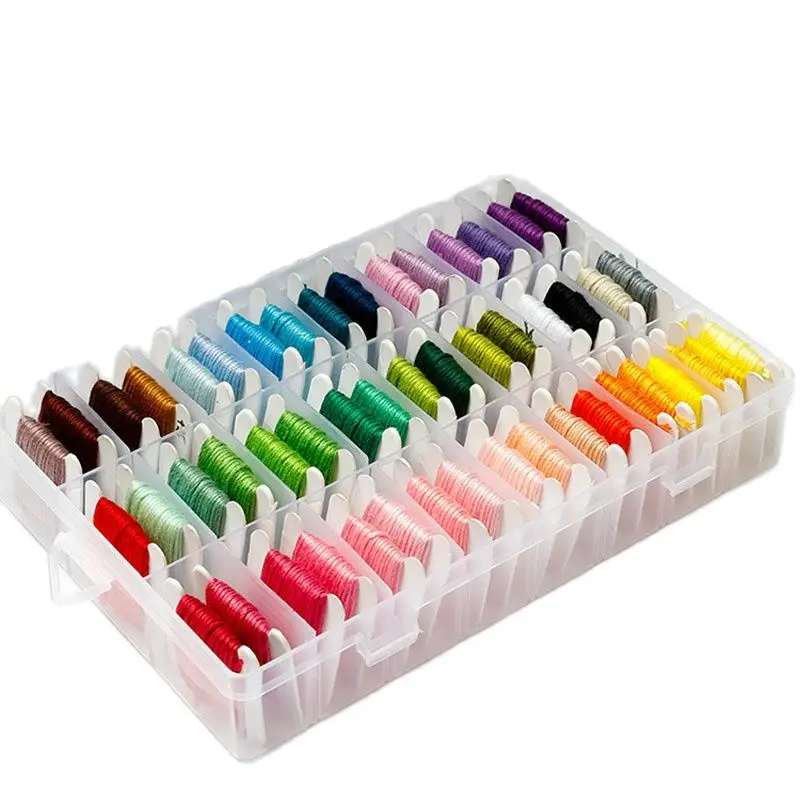 50 pieces  box set    different  color  Cross stitch   threads Floss Thread 8 meters  Long 6 Strands cross stitch skeins