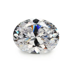 Size 2x3mm-13x18mm 5A Oval Shape White Cubic Zirconia Stone Loose CZ Stones Synthetic Gemstone For Jewelry Making