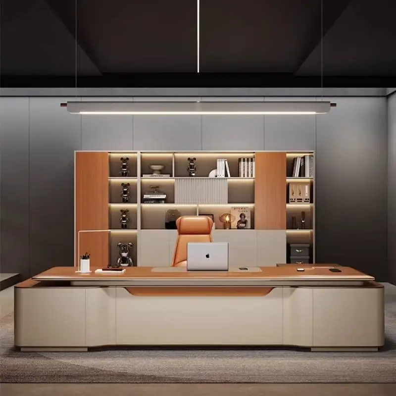 Decoration Higher Office Desk Equipment Cabinet Workstation Accessories Office Desk Craft Table Schreibtisch Luxury Furniture