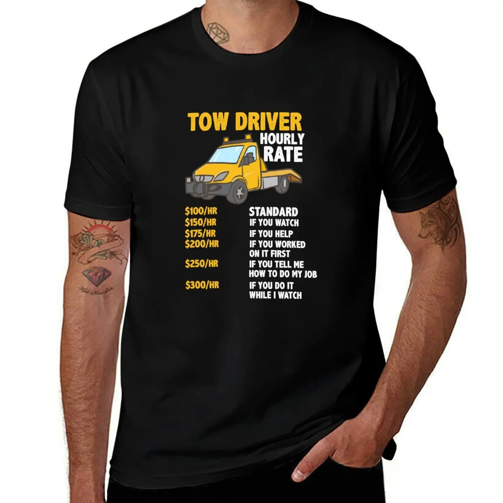 Tow Driver Hourly Rate Tow Truck Driver T-Shirt Anti-Perspiration Workout Top