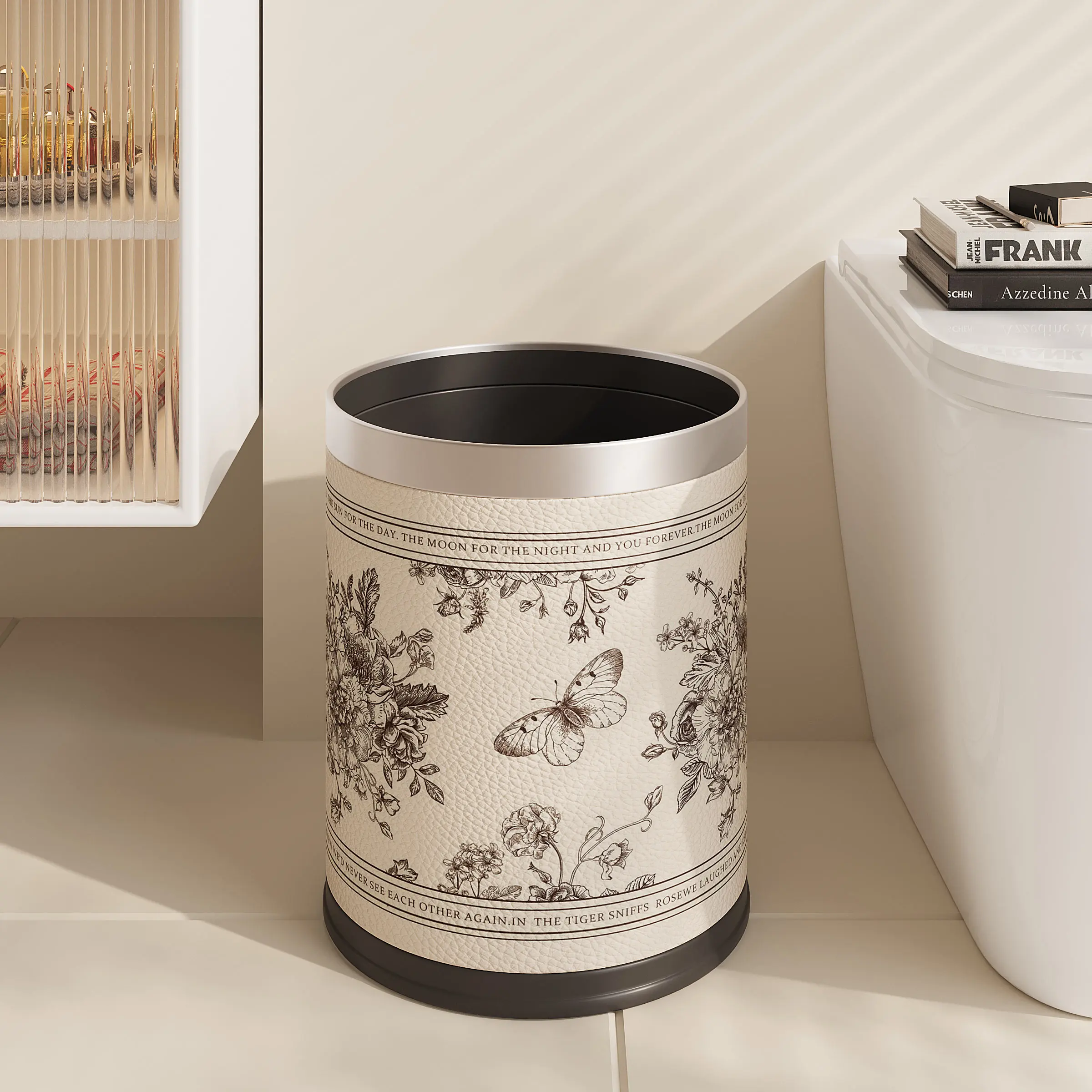 

Modern Home Use Thiened Double Layer Tra Can Kitchen Living Room Bedroom Waste Basket Luxury Sensation Garbage Bin