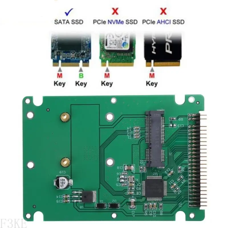 F3KE PCIE MSATA SSD до 2,5 44PIN IDE HDD Адаптер Адаптер жесткий диск Mini Adapter