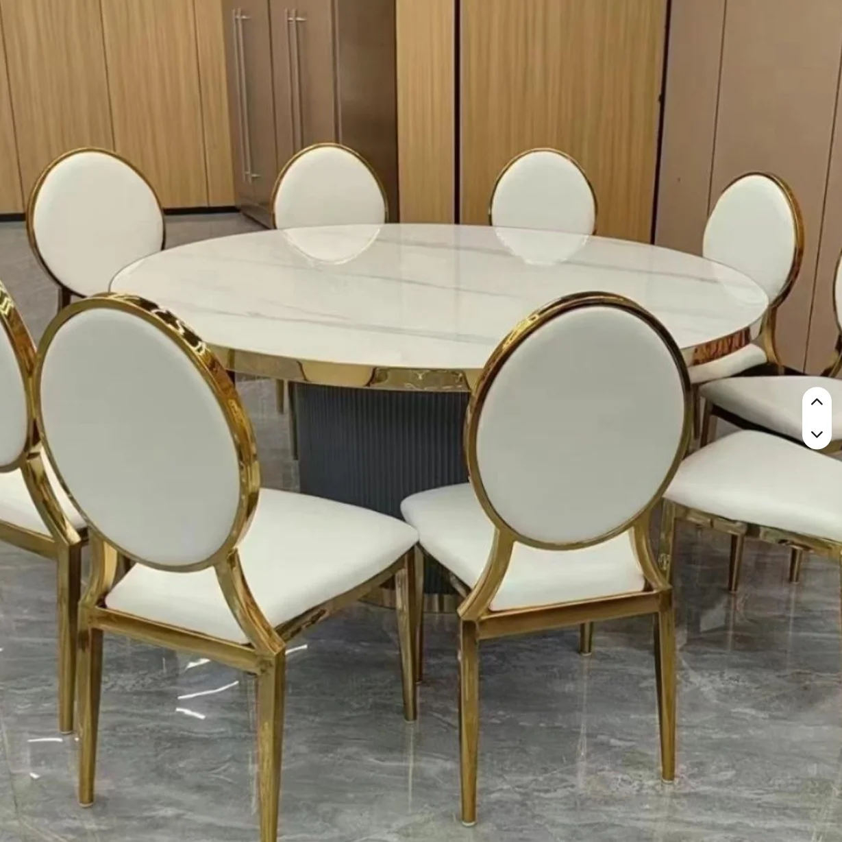 100pcs)f30 Stainless Steel Leg Lab Chrome Chairs Dining Leather French Frame Rocking Gold Chair