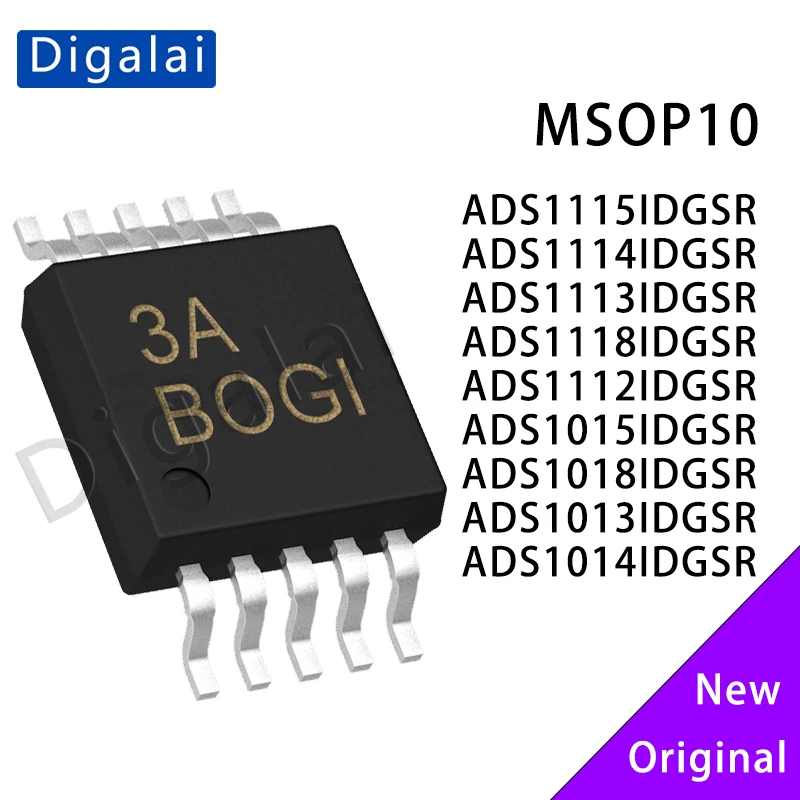 

2pcs 100% New Original ADS1115IDGSR Analog-to-Digital Conversion Chips VSSOP-10 1013 1114 1113 1118 1112 1015 1018 1014