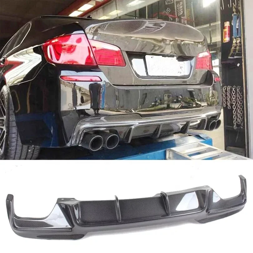 

Carbon Fiber Rear Bumpers, V Style Diffuser Lip Splitter for Cars, New Style Car Accessories, Durable, Stylish