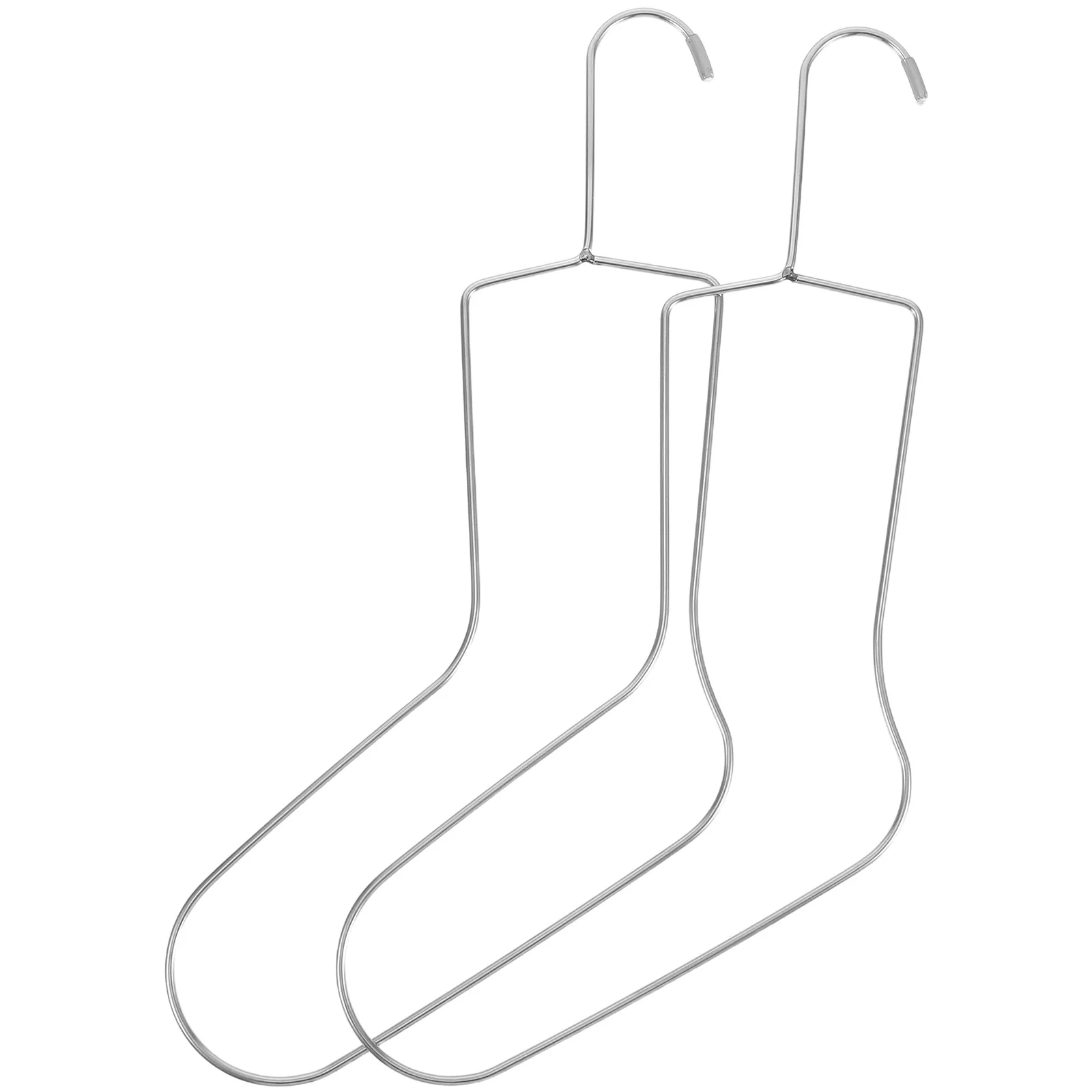 2 قطعة جورب من الفولاذ المقاوم للصدأ حاصرات القدم عارضة أزياء رف شاشة للتجفيف وعرض أنيق جورب تجفيف الرف