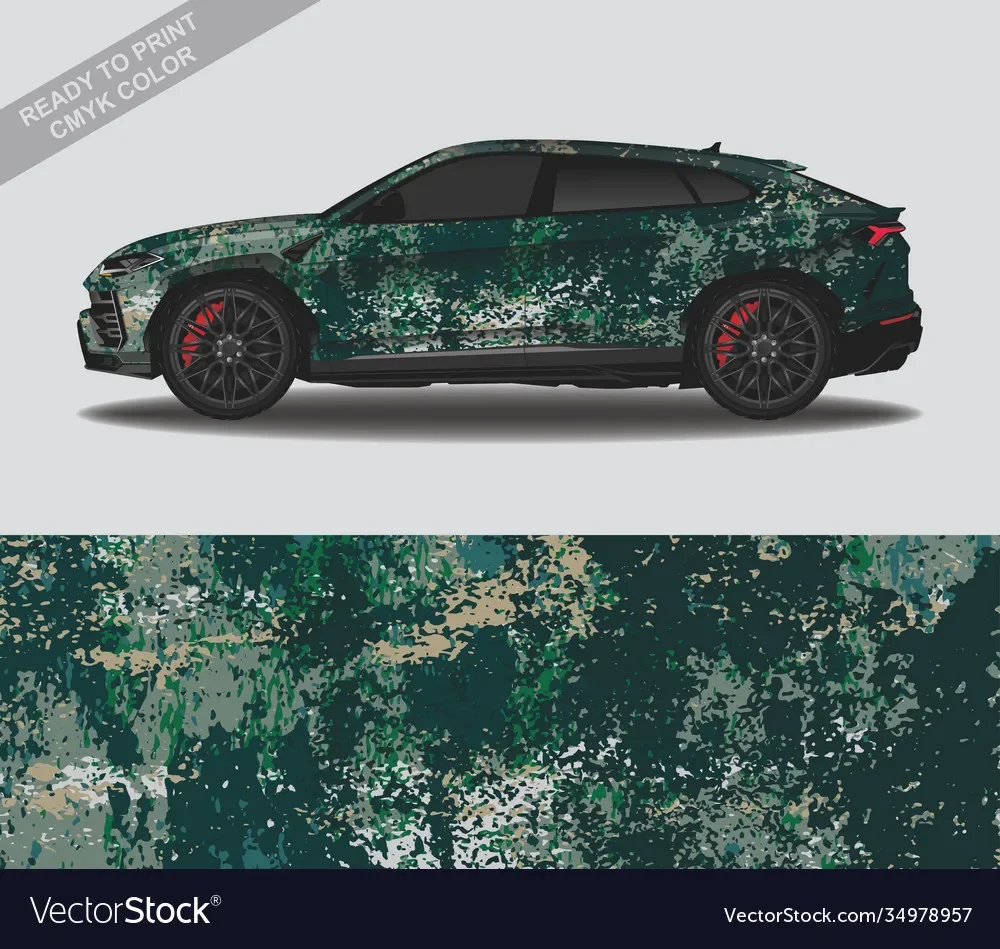 Oil Painting Car Full Wrap Sticker Decorative Car Graphic Decal Full Body Racing Vinyl Wrap Car Decal Length 400cm Width 100cm