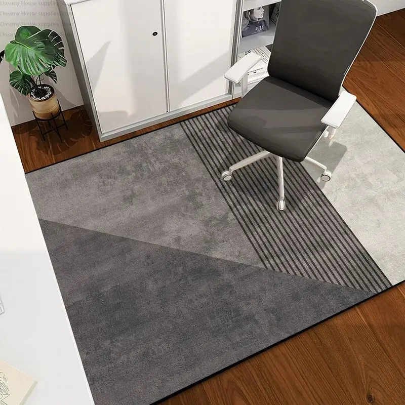 VIKAMA Modern Geometric Area Rug, Non-Slip Chair Protector for Computer Rooms, Bedroom and Living Room Rug, Home Decor