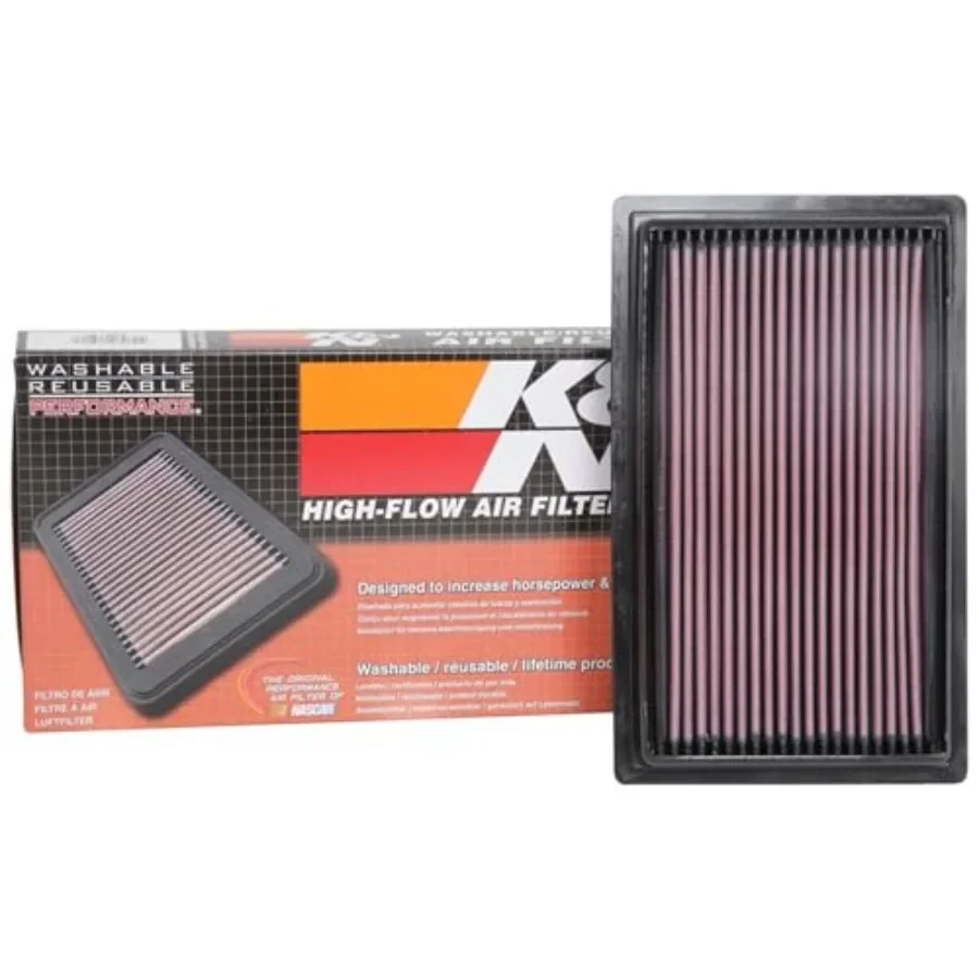 

Engine Air Filter for Improved Performance: Washable Replacement Filter Enhances Power and Acceleration Compatible with 2002201