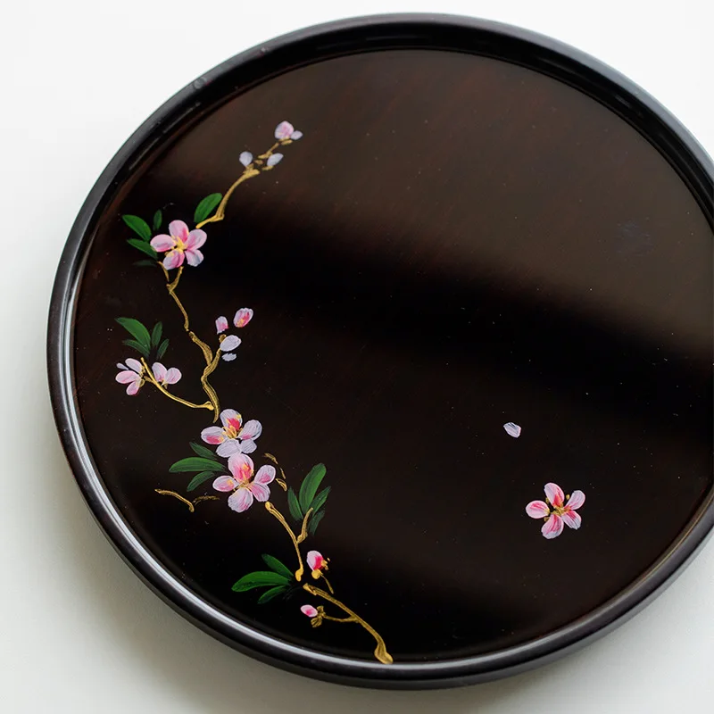 Pure hand-painted bamboo pot, creative small size dry brewing tea, household minimalist tray, tea sea, tea ceremony accessories