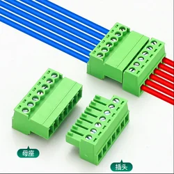 20sets Aerial butt welding type 15EDGRK-3.81mm plug-in type 2edg type green terminal block 2EDGRK for Connector row