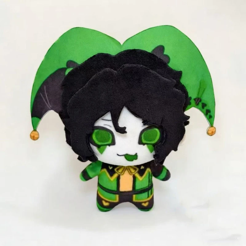 Neueste 10cm Niedliche Grünäugige Zirkus-Anime-Charaktere Harlekin Plüsch-Spielzeug Schlüsselanhänger Plüschpuppe Taschenanhänger – Detail 1