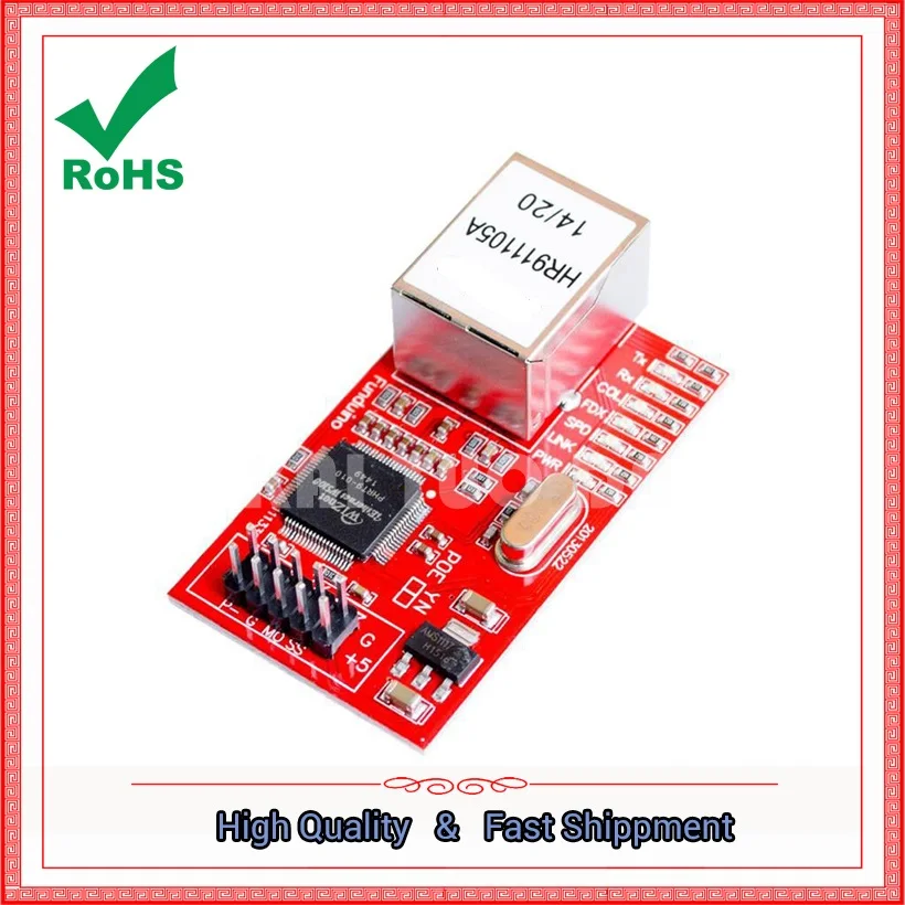 Electronic Building Blocks W5100 Ethernet Module Ethernet Network Module Red Board Board