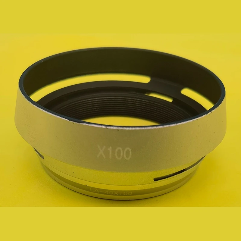 1 قطعة الفضة LH-X100 49 مللي متر محول العدسة حلقة عدسة معدنية هود أجزاء اكسسوارات ل فوجي X100 X70 X100S X100T هود محول حلقة
