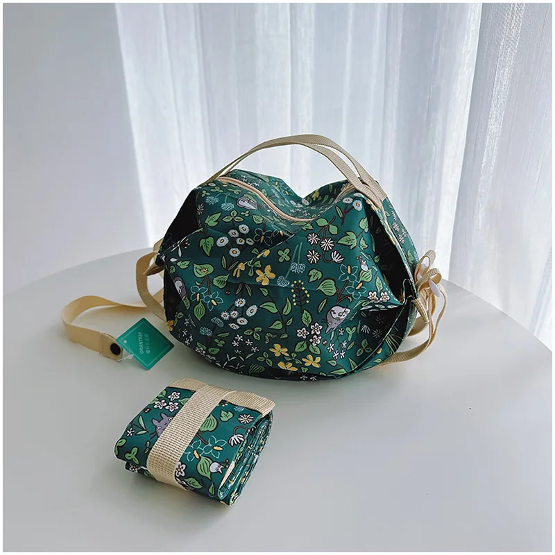 الكرتون الياباني توتورو الأكورديون مطوي التسوق Bageasy للطي وتخزين المحمولة باليد الكتف متدلي هدية